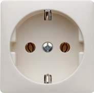 Berker Built-in socket outlets Built-in SCHUKO socket outlets Built-in SCHUKO socket outlet with centre plate 50 x 50 mm, SNAP IN 3 mm - screw terminals 16 A Installation depth 38.