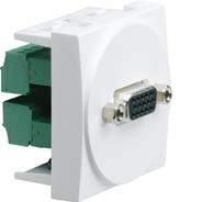 Berker medical and laboratory technology Multimedia - 45 x 45 Video socket outlets "SNAP IN" VGA socket outlet, SNAP IN 4.