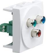 with DVI-D jack for catch fixing with screw terminals white WS274 1 S-Video socket outlet, SNAP IN 4.6 mm 211 Installation wall thickness Dimensions (W x H x D) 4.