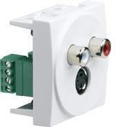 Berker medical and laboratory technology Multimedia - 45 x 45 High Definition socket outlet, SNAP IN 4.