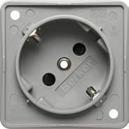 Berker Integro - Module inserts SCHUKO socket outlets with "SNAP IN" SCHUKO socket outlets with "SNAP IN" and screw terminals thermoplastic centre plates duroplast base contacts made of copper alloy
