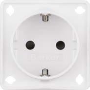 Berker Integro - Module inserts SCHUKO socket outlets with "SNAP IN" for installation wall thickness 3 mm (+0.1/-0.