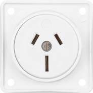 Berker Integro - Module inserts Socket outlets with earthing contact Socket outlet with earthing contact AUSTRALIA 15 A 210 - screw terminals 15 A 2pole + earth Contact protection box Ø 45 mm 9 1820.