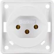 Berker Integro - Module inserts Socket outlets with earthing contact Swiss socket outlets Socket outlet with earthing contact SWITZERLAND type 13 - screw terminals 2pole + earth 210 10 A Contact