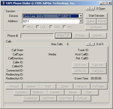 Call Information Module 3 Testing TAPI Using Phone.exe You can test the TAPI wave driver and TSP connections using Phone.exe, which is an application available from www.julmar.
