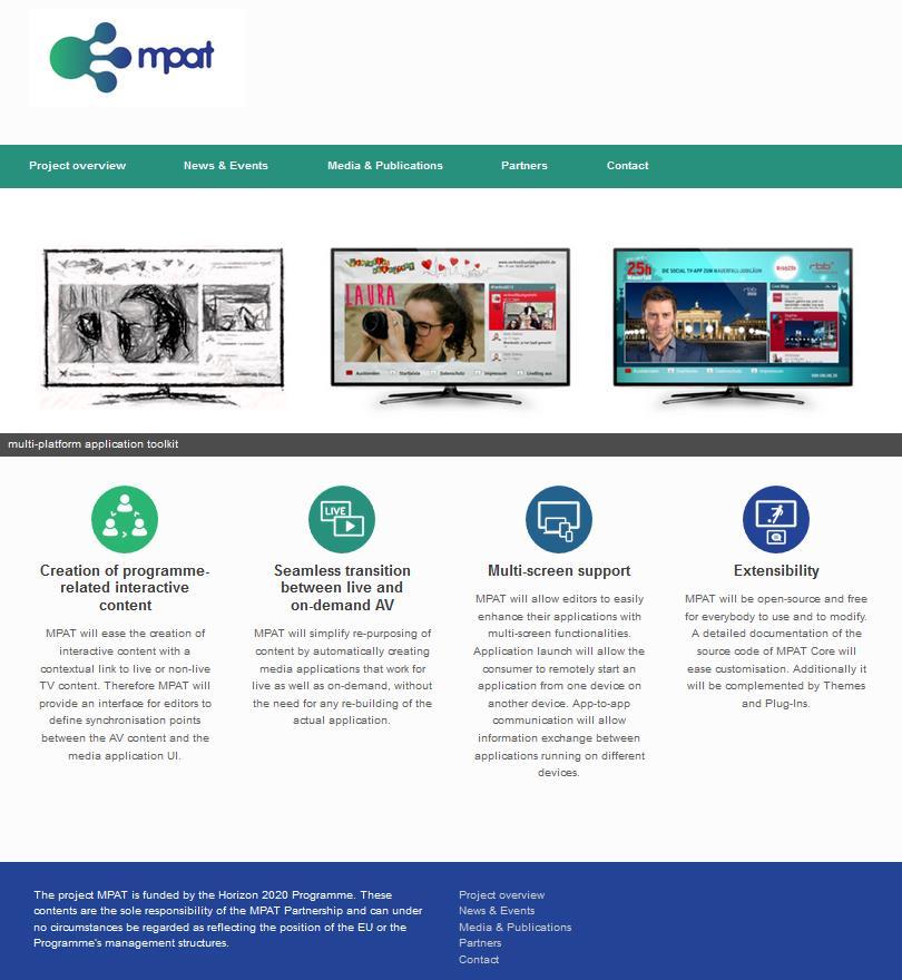 5 Project Website As the first deliverable (D7.1) was to build an informative website about the goals, circumstances and activities in the project, an appropriate domain name had to be found.