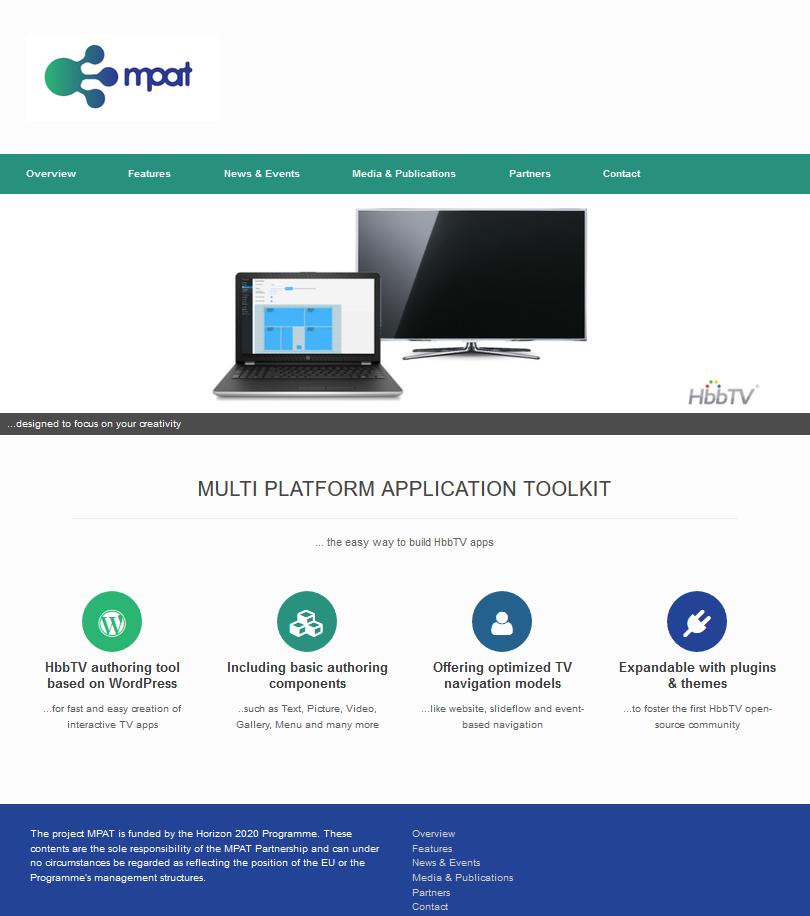 5.1 Re-design of the MPAT website After the idea of MPAT became more concrete and the software was closer to a presentable system, the page was redesigned in late