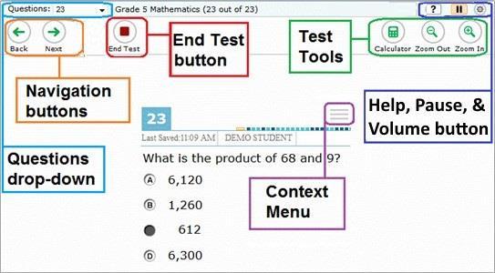 Section III. Overview of Sample Test Features This section provides an overview of what a test page might look like. Information about available test tools and how to access them is also provided.