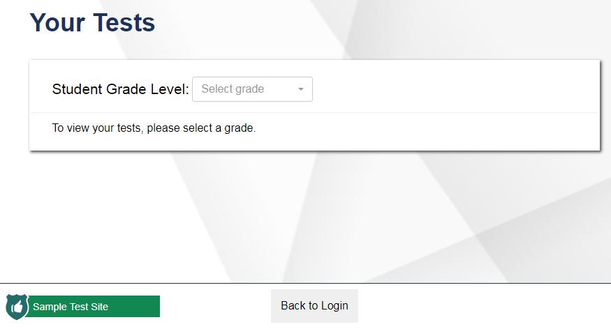 After clicking Sign In, the Your Tests page will be displayed. Your Tests Page 7.