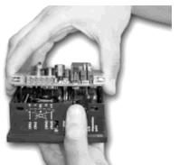 Unitronics Devices and RS485 Opening the Controller Note Before opening the controller, touch a grounded object to discharge any electrostatic charge.