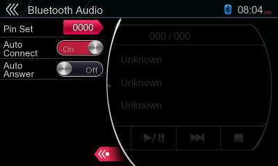 When you finish confirming the Bluetooth information, touch the [ ] button to return to the previous screen.