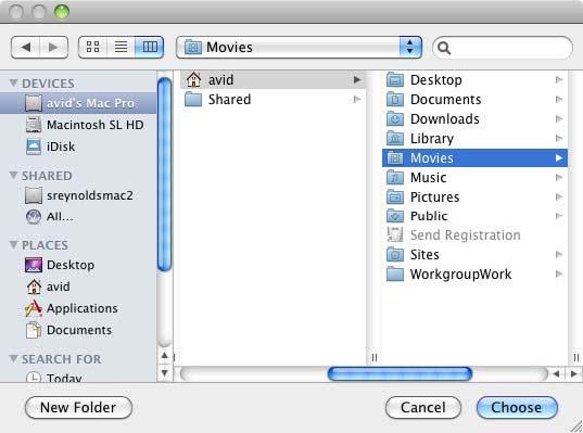6 Working with Final Cut Pro on Shared Storage 4. Select whether to copy the files to your default working path, as set in Interplay Access, or to another location.