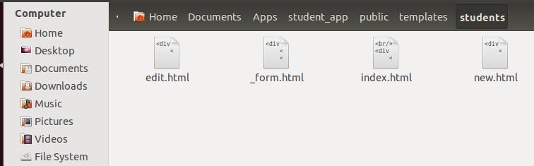 Create the Angular Templates In the rails projects public folder, create a new folder named templates and in this create a folder named