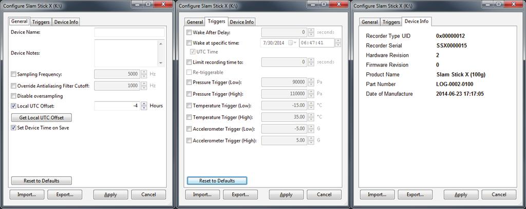 The Configure Device dialog, shown in Figure 8, provides a UI for configuring the device, as well as displaying more information about the device.