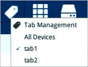 Tab / Panel Array Display and Management Tab management allows users to separate KVM over IP switches currently being monitored into different groups or select which tab group is to be displayed on