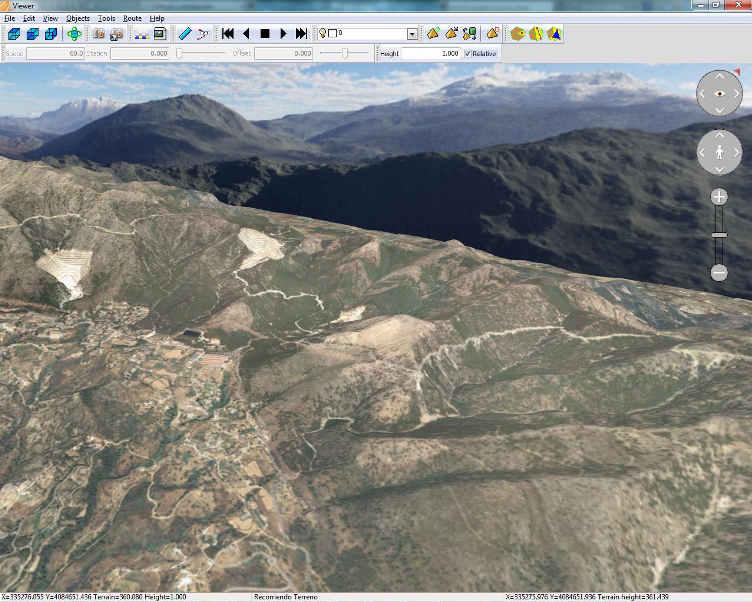 MDT includes a powerful terrain viewer which shows the surface with the textures applied and 3D objects with the possibility of customising the sky and the background.