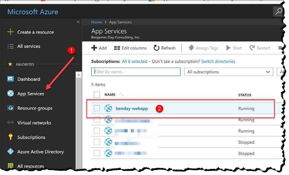 Azure Web App Security Labs Page 2 of 12 Edit Your App Service The first step is going to be to go to the Azure Portal (https://portal.azure.com).