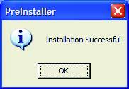 exe from the CD. Click on Install. The Installation Successful dialog will appear.
