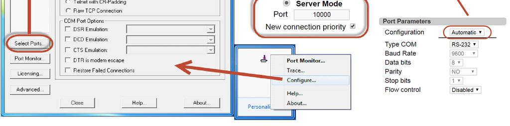 This software will create a virtual COM port on your computer to use an existing software as if you were connected to the computer using a physical COM port.