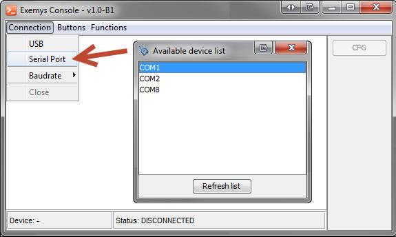 C. COMMAND CONSOLE SSE232-LE can be set through a command console connecting the device to a serial port on the PC.