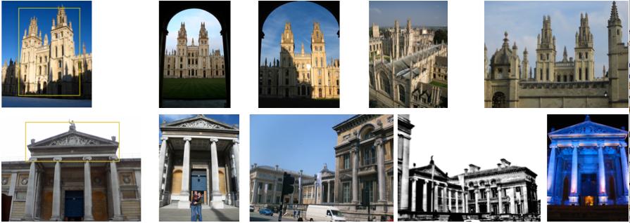 4.3 Experiment and Discussion (a) Oxford Buildings (b) Flickr Logos (c) Paris Landmarks Fig. 4.