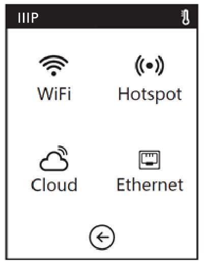 Touch the Hotspot icon to enter the Hotspot  Touch
