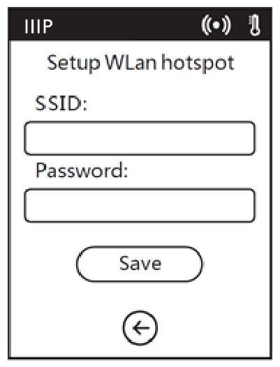 Hotspot Screen The hotspot feature sets up your printer as a wireless access point (AP).