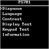 3. LCD test At the main screen menu,