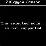 Select Oxygen Sensor to read the data values of the Oxygen Sensor.
