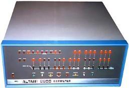 Altair 8080 1975 First personal computer Make it yourself kit Switches for input, lights for output No keyboard, and