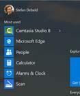 To display the Start menu: Select the Start button on the far left of the taskbar. OR Press the Windows logo key on the keyboard. To shut down, restart, or put your computer to sleep: 1.