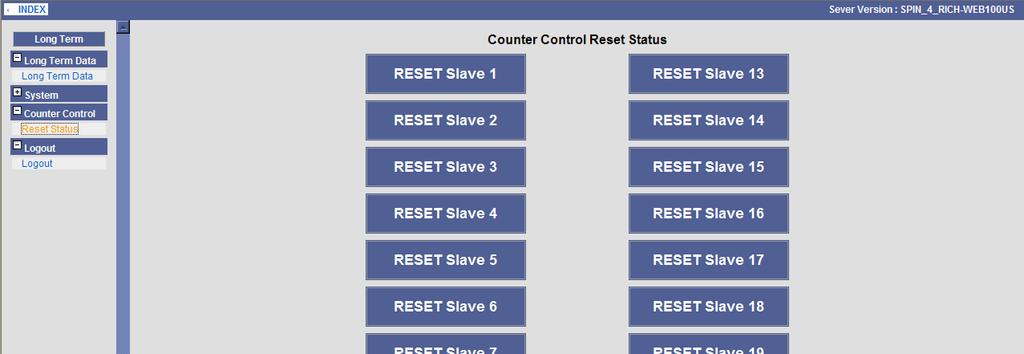 8.3 Reset Slave Machine Bookkeeping via Control Box To reset a slave machine s bookkeeping data, aside from using the