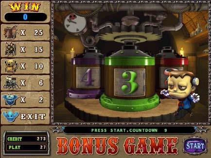 Bonus Game With 3X ( or )symbols or more on the screen, the player enters the Bonus Game.
