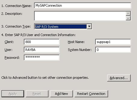 5.2 Configuring the Data Mining Server for the SAP Connector Follow next steps to configure the Data Mining Configurator to get connected to a SAP application: 1.