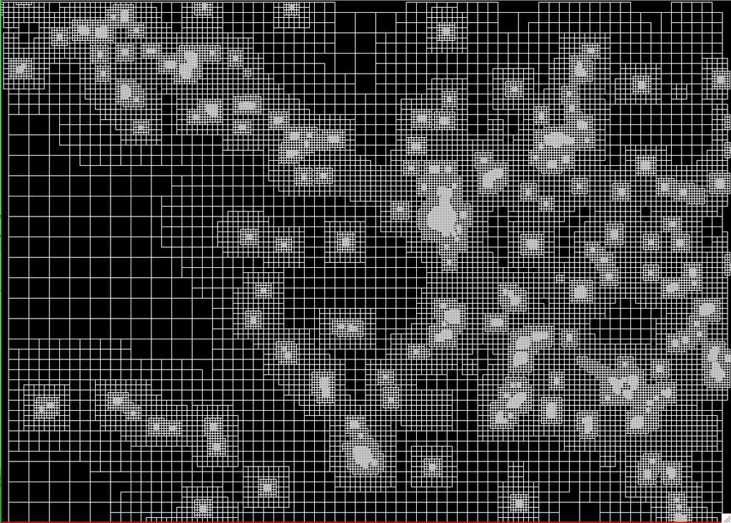 Quasi-Lagrangian mesh evolution: roughly constant number of particles per cell Trigger new refinement when n >