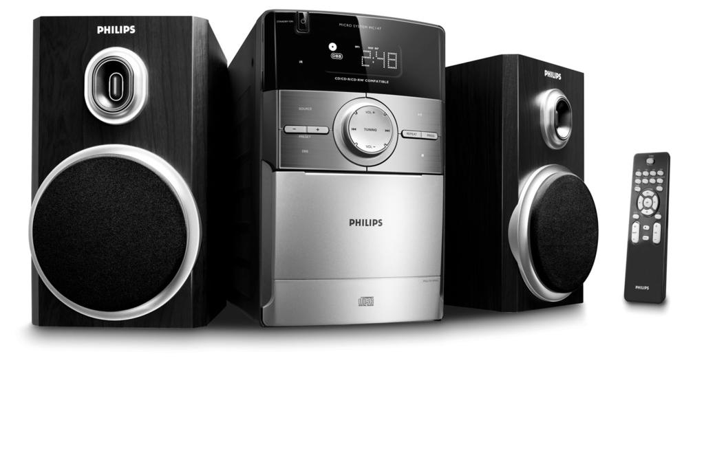 Micro Hi-Fi System MC147 Register your product and get support at www.philips.