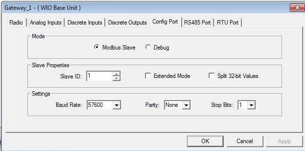 I. IF USING BREEZ TO WRITE OR POLL IMPORT VALUE, THEN SETUP WIRELESS GATEWAY IN MODBUS SLAVE