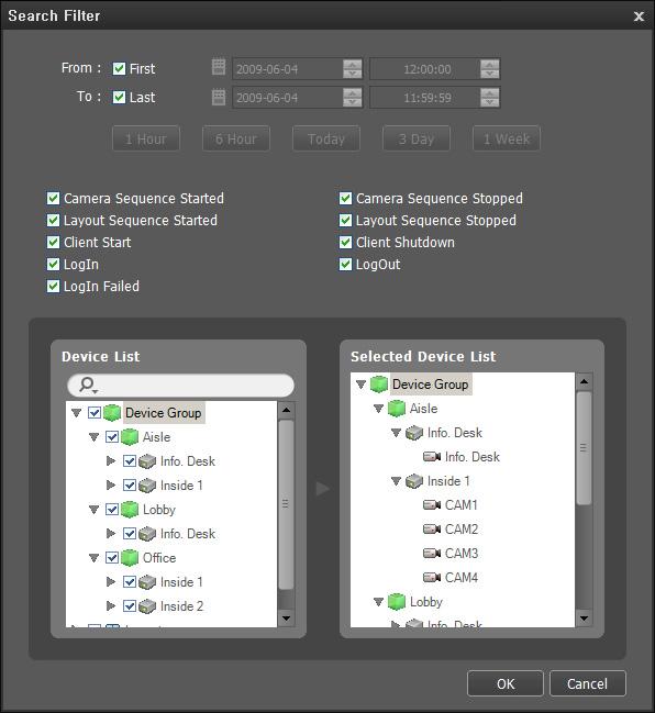 User s Manual Report Toolbar The toolbar at the bottom of the panel allows you to search for the desired log entries. (Reload): Refreshes the search results.