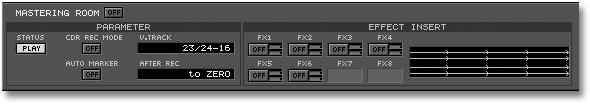 4 VGA Main Display Universal Elements CD-RW MASTERING Menu The CD-RW MASTERING menu provides access to the operations associated with the VS-2480 s top-panel CD-RW/MASTERING button.