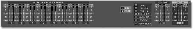 TRACK STATUS buttons see below fx return channel levels signals as they exit the VS-2480 s internal effect processors.