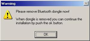 ONLY for Flex Focus 700 1.11 If FlexFocus 700 was selected you will get this message: 1.12 If you have a remote control Bluetooth dongle installed on the scanner then remove it now 1.