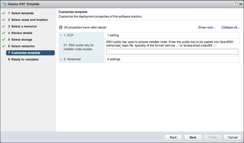 Deploying Installer VM Installing Cisco Container Platform on vsphere Web