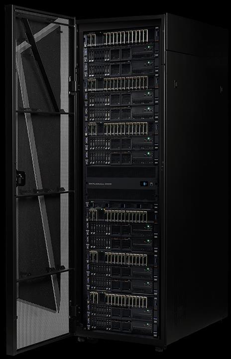 IBM FlashSystem A9000R Simply efficient, simply consistent, simply reliable Minimum Latency PERFORMANCE AT SCALE 2 250 µs IOPS Up to 2M EFFECTIVE CAPACITY 1 FLASH ENCLOSURE GRID CONTROLLERS Number of