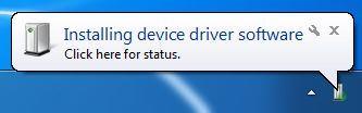 Install the Software (10) Install device driver. Turn on the splicer and connect to the PC with USB cable. Installing device driver software message will be shown at notification area in task bar.