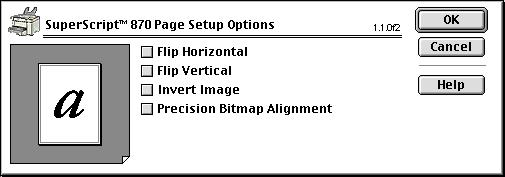 Flip Horizontal: Check this to print a mirror image of the page image.