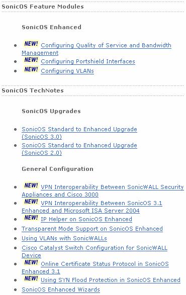 RELATED TECHNICAL DOCUMENTATION SonicWALL user guide reference documentation is available at the SonicWALL Technical Documentation Online Library: http://www.sonicwall.com/support/documentation.