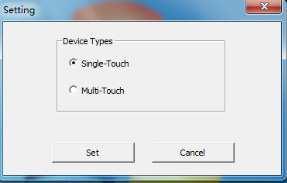C. Setting: Switching between Single touch and Multi-touch, the server icon will