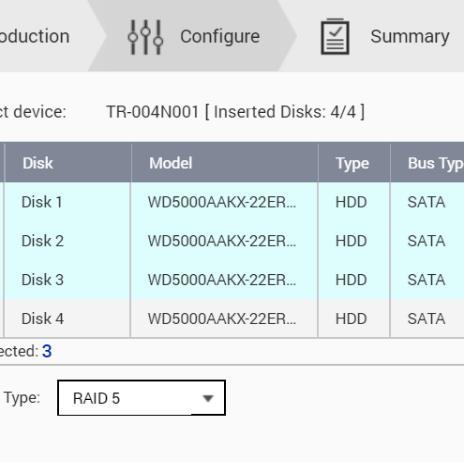 external RAID Select to create a storage pool or use as external storage When configuring the external RAID type with