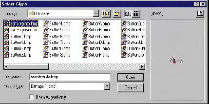 Chapter 4 Nohau EMUL12D-PC: Commands and Macros: Creating New Buttons 1) Buttons can be created and deleted on the icon bar in the main menu.