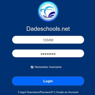 From the Thank You page, Please click here to login link The Dadeschools.net Login screen will open. From the Dadeschools.